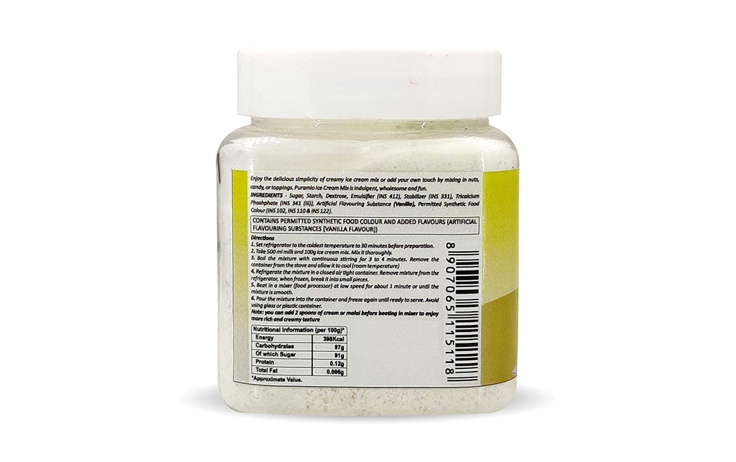 Puramio Ice Cream Mix Vanilla    Plastic Jar  250 grams